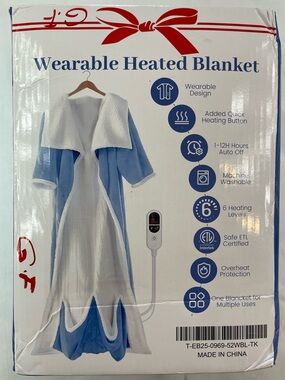 Electric Blanket Wearable Foot Pockets Sleeves Electric Heated Snuggle SEALED
